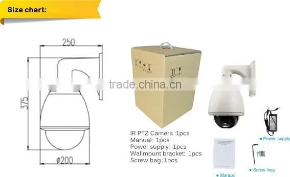vandal proof HD TVI 960P 1/3 inch CMOS sensor ptz camera 1.3MP HD TVI 27x optical zoom High Speed Dome CCTV PTZ Camera