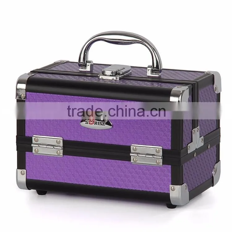 Elegant makeup artist train case travel makeup case