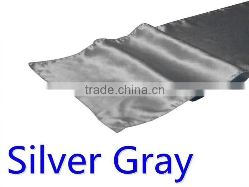 hot selling ployester satin table runner for wedding decoration, royal blue color
