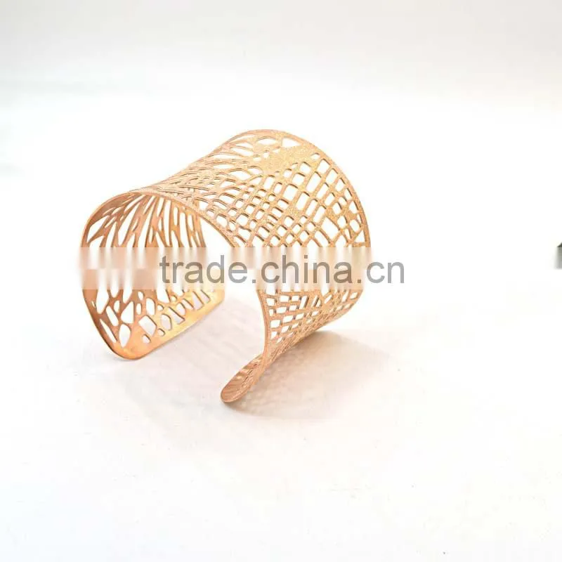 stainless steel gold plated fashion accseeories bracelet rose gold