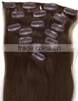 Colorful any color can be choosed 100% remy clip in human hair extensions