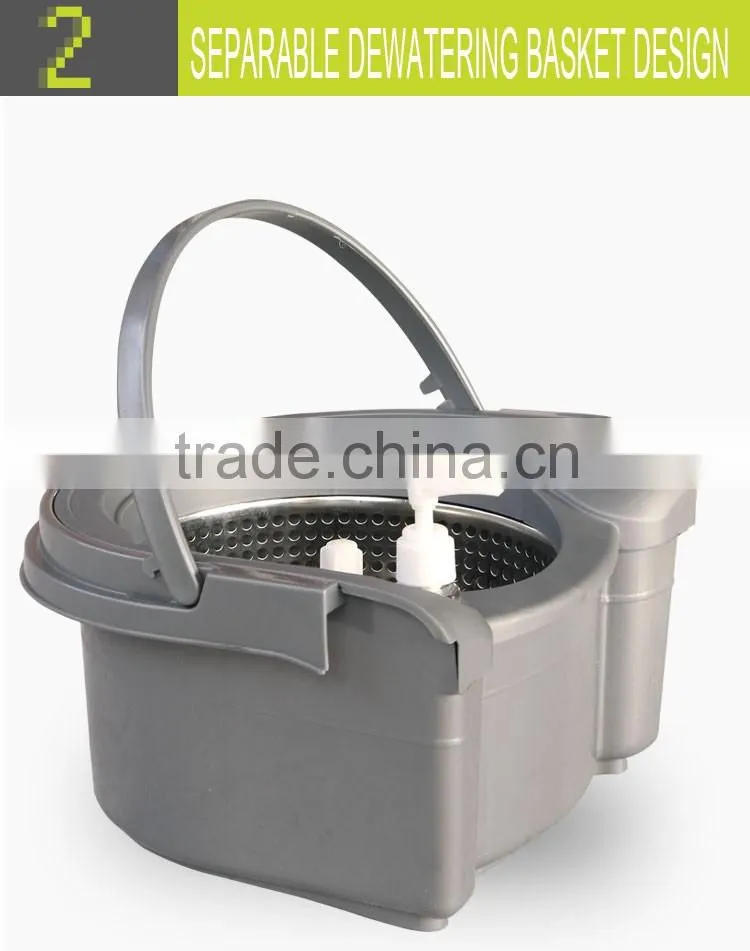 360 cleaning floor mop with removeable basket