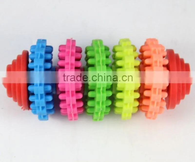 Wholesale thermoplastic rubber colorful wheel toy dog chews dog supplies pet supplies