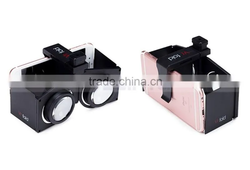 Small Mini Virtual Reality 3D VR Folding Glasses Case For iPhone 6S Plus Note 5 Galaxy S6 S7 Edge