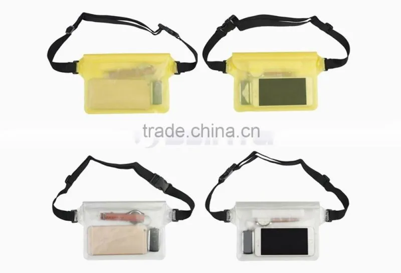215*150mm Waterproof Big Waist Bag for iphone 6 6plus 5s 5c galaxy note2/3/4 s4 s5 underwater sports bag