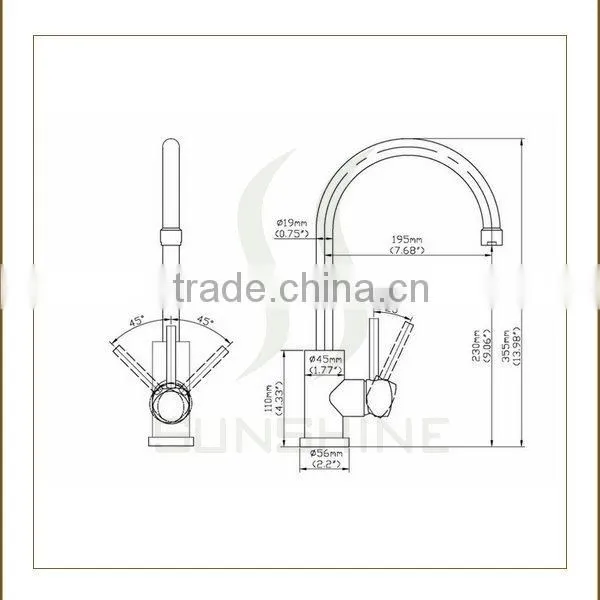 FT-A-19B Popular Stainless Steel Lead Free kitchen faucet