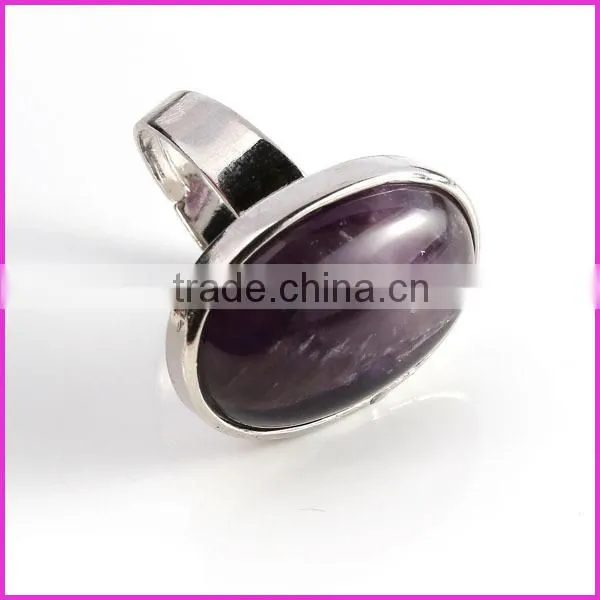 RG1042 Natural Purple Agate Gemstone Ring,Fashion Jewelry Ring