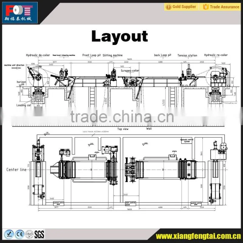 Popularly used coil slitting line for stainless steel,silicon steel,galvanized steel,tinplate
