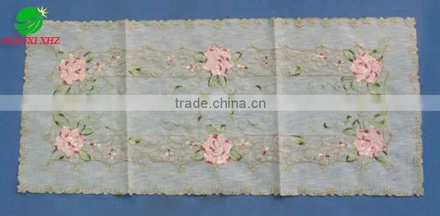 100% polyester embroidery table runner houseware household textile