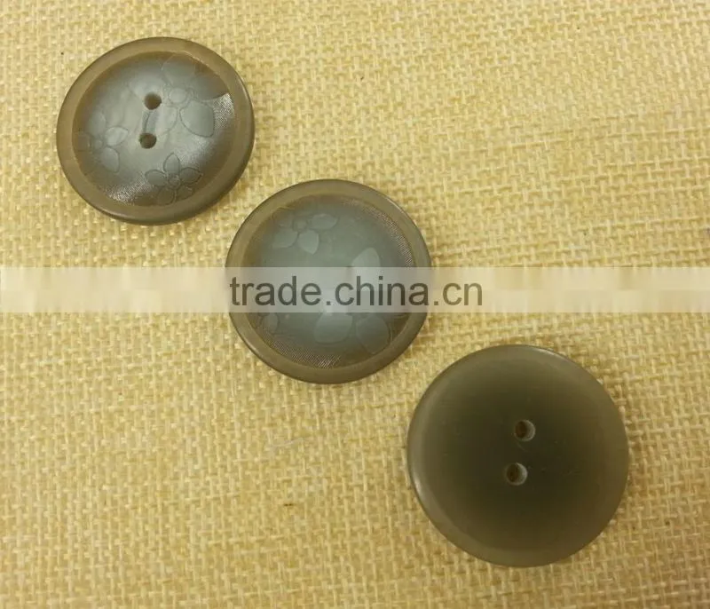 Laser Logo Resin Button --FB007