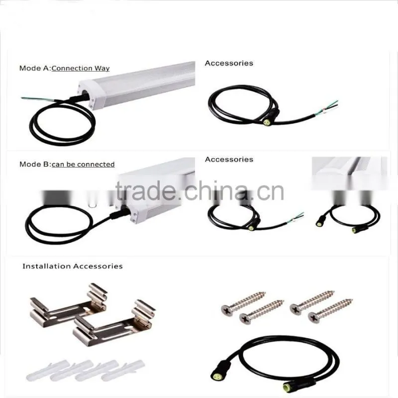 Easy installation high quality AC85-265v led tri-proof lamp outdoor 3 years warranty