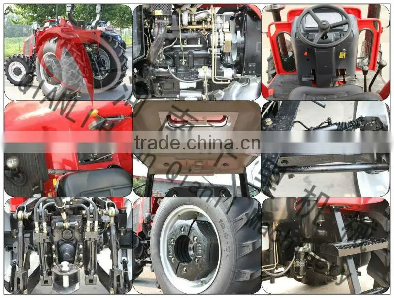 Big fuel tank tractor QLN 80hp 4wd Farm wheel hydraulic steering