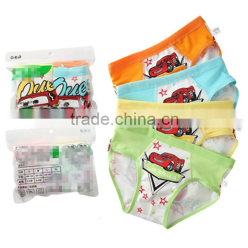 2015 100% Cotton Car Printing Child Underwear Soft comfortable Baby Underwear