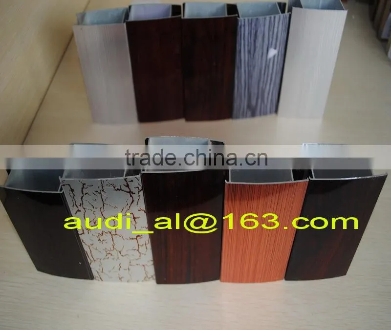 wood grain aluminum extrusion profiles /Perfil de aluminio