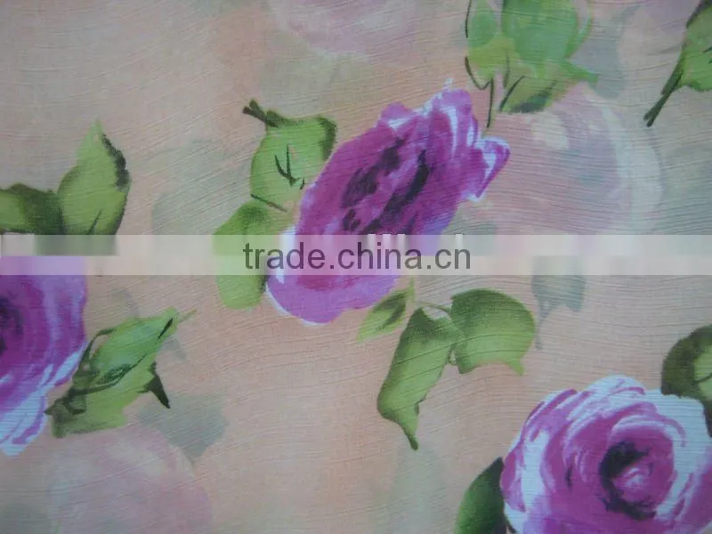 poly 75d print chiffon fabric