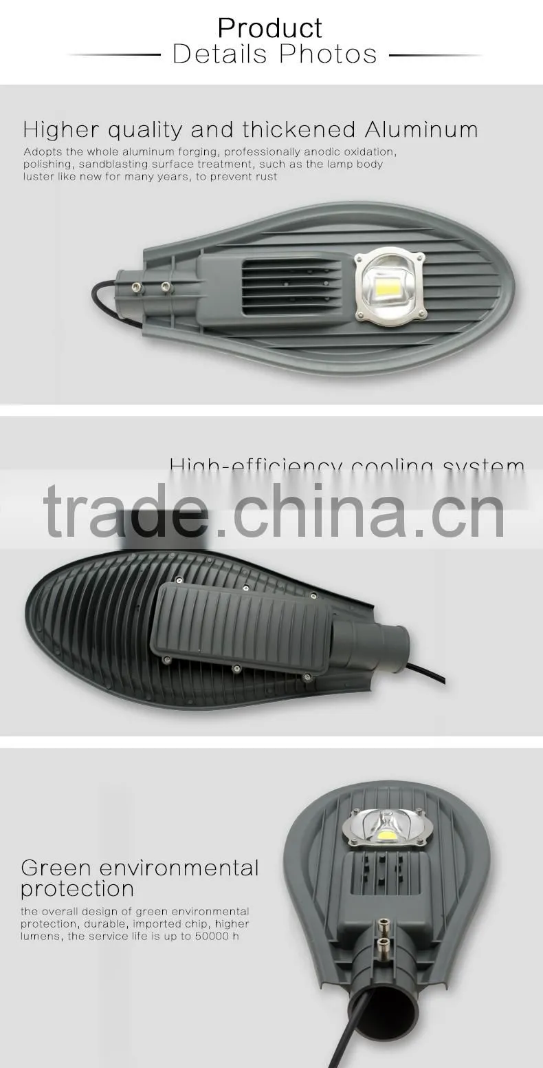 solar power energy generation street light pole with 50W led light
