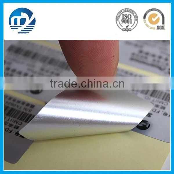 2015 new design waterproof transparent self adhesive sticker