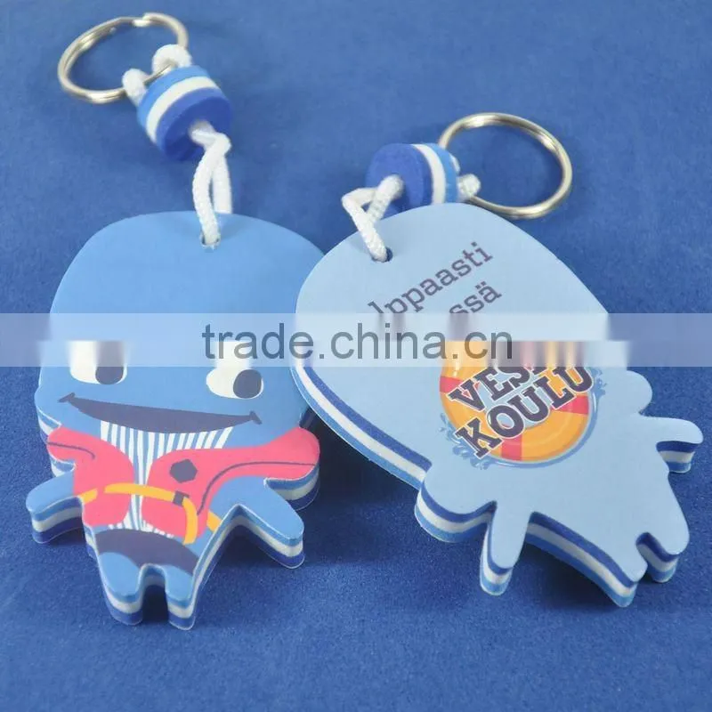 Cheap gifts simple style chains for promotion eva floating keyring