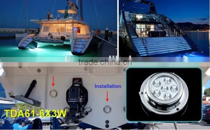 27W red blue green boat yacht marine underwater LED light