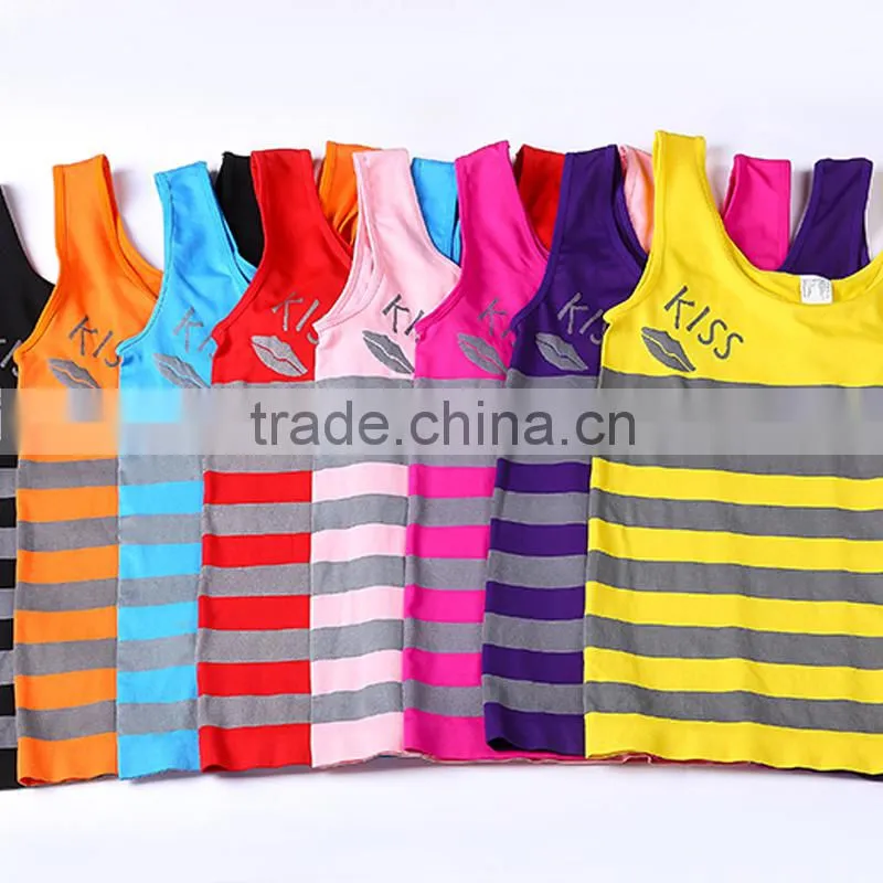 LADIES FASHION STRIPE SPORT A SET OF CAMISOLE & PANT