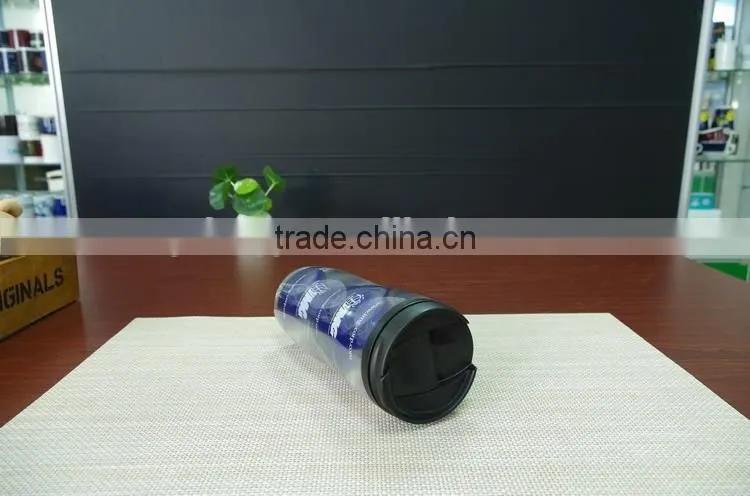 custom logo double wall plastic color changing magic coffee pp tumbler