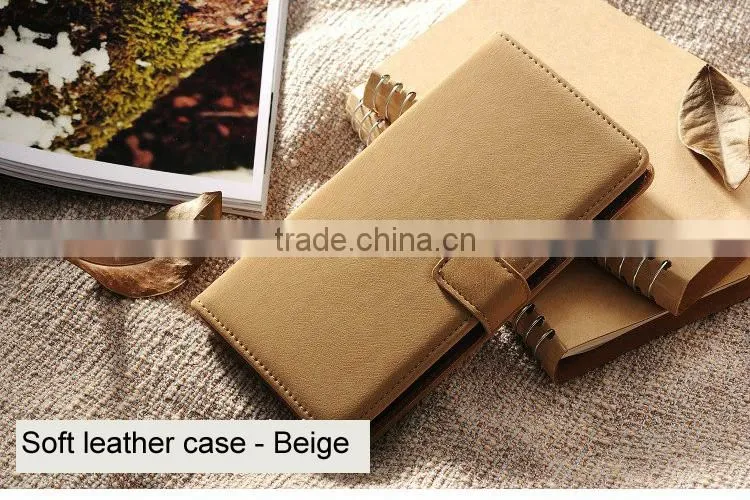 Soft feel classic squirrel smartphone flip leather case for xiaomi 5