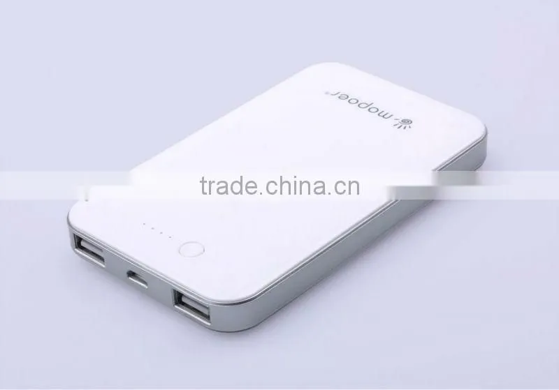 High real capacity portable phone charger with LED hand lamp for smart phone of 8000mAh (M523)
