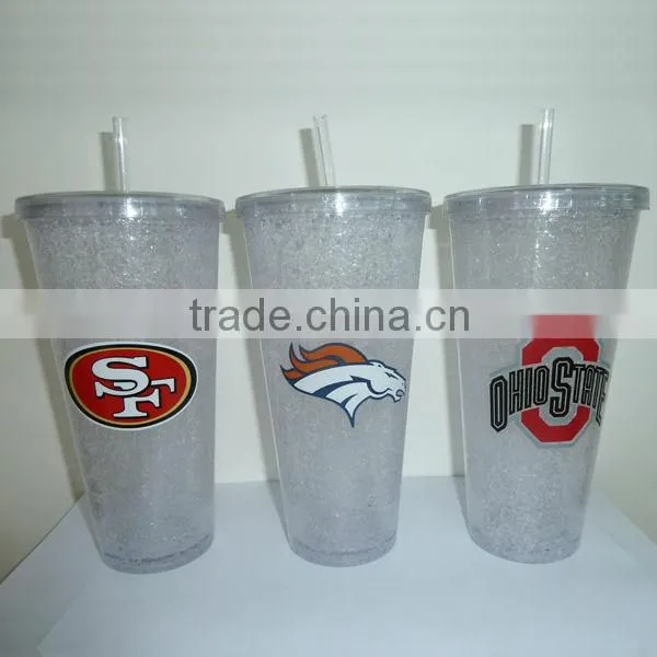 BPA free 600ml/20oz ice tumbler with straw