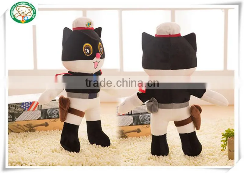 Black cat plush toy doll cartoon doll children New Year gift birthday gift