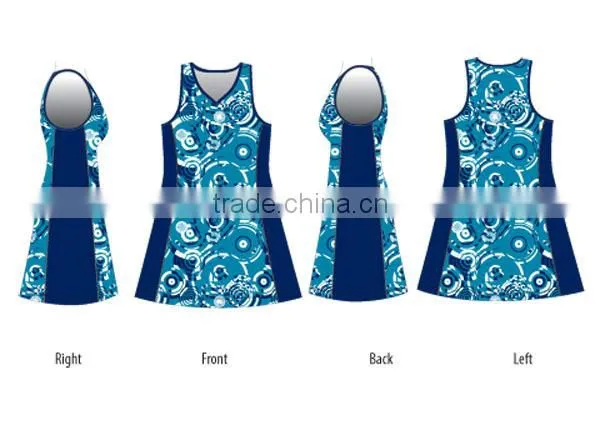 Full sublimation pattern stylish design netball dress