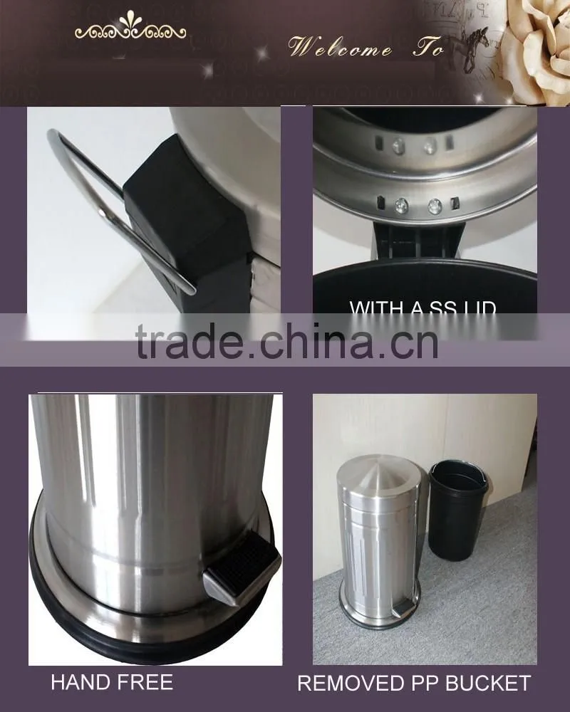 20l Cheap price China wholesale Stainless steel foot pedal waste bin for kitchen