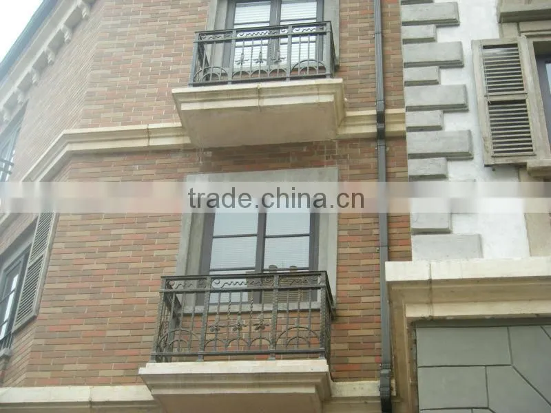classical simple wrought iron balcony fence