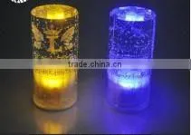 rechargable battery operated wedding party night club bar glowing light up round mini fashionable led crystal table lamp