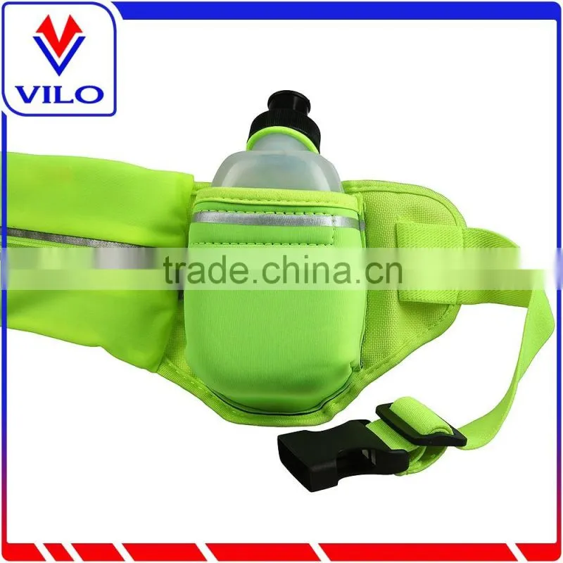 Hydration Running Belt / Adjustable Waist Hydration Pack / Fitness Workout Belt with 2BPA Water Bottles