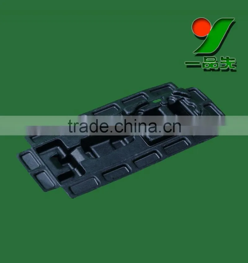 Black Color Biodegradable Toy Blister Packaging Thermoformed Fiber Packaging Trays