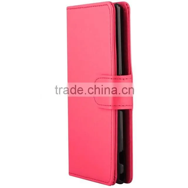 Fancy Rose PU Wallet Waterproof Shockproof Cover Case For Sony Xperia Z1