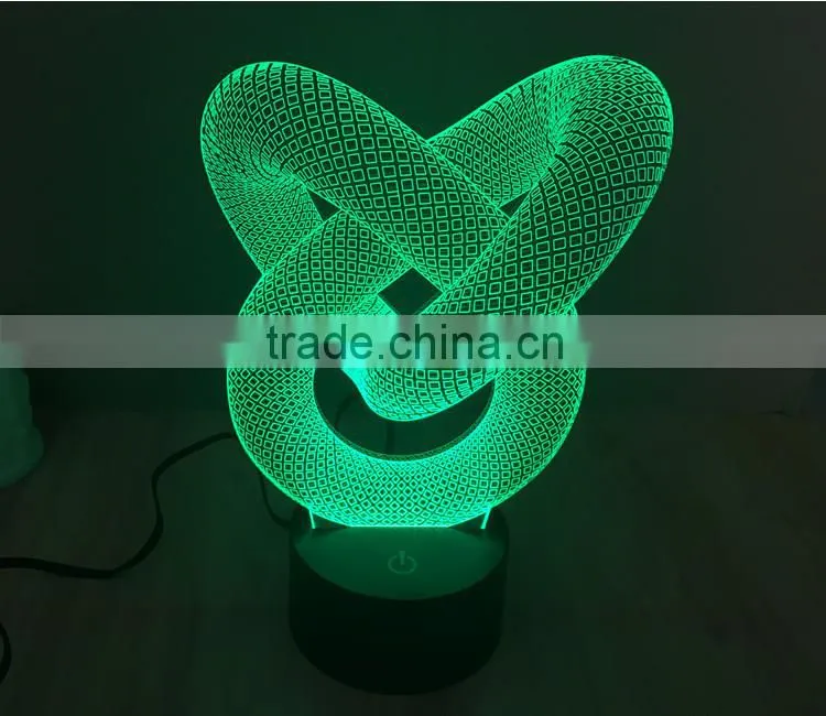 Color Changing 3D Twist Knot LED Night Lamp