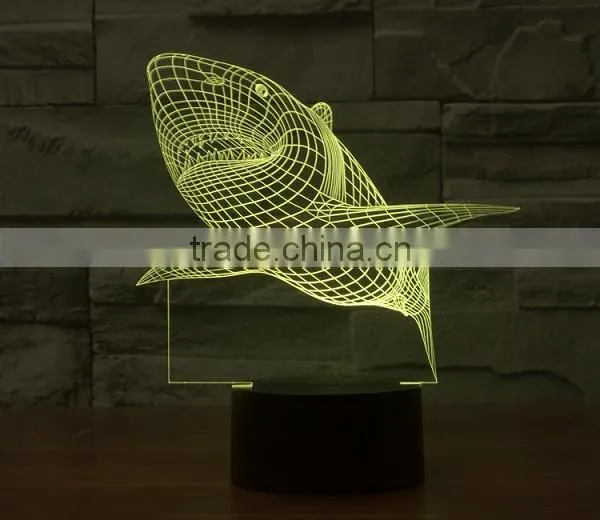 Color Changing 3D Dolphin LED Night Lamp
