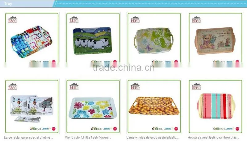 2015 Highly welcomed printing useful plastic tray