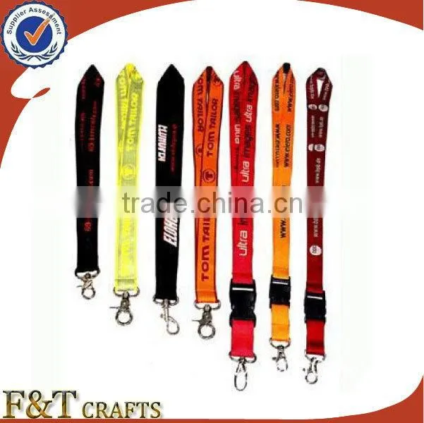 funny printed customize logo promotional lanyard with metal clip