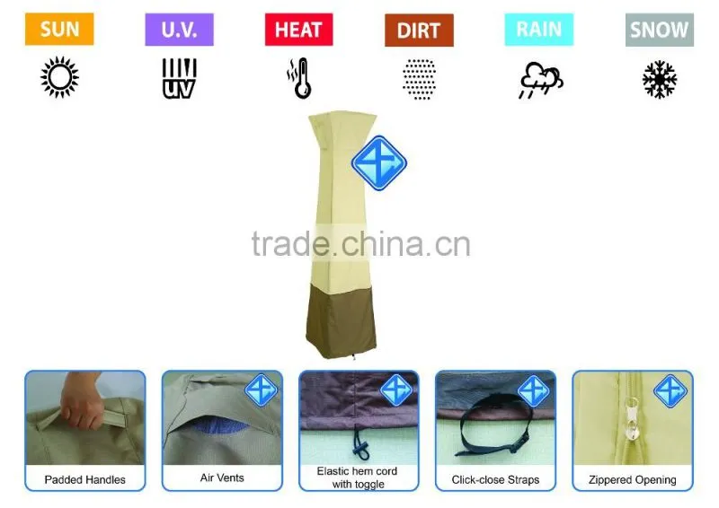 Outdoor dust protection gas patio heater covers gas patio heater covers