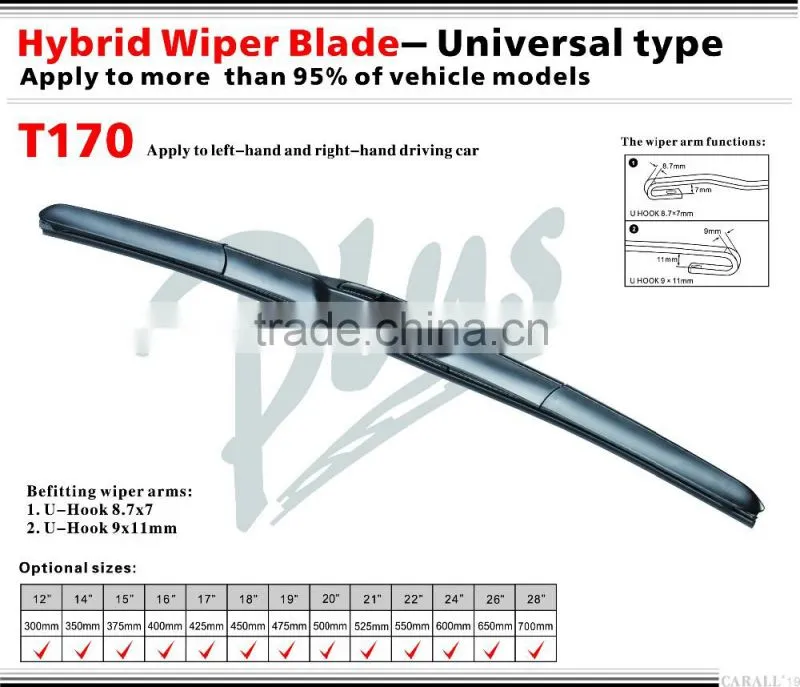 Universal type car parts hybrid wiper blade