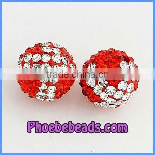 10mm Gold CZ Shamballa Crystal Beads Wholesale CPB-029