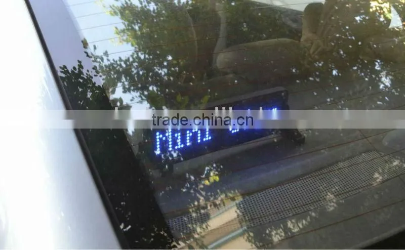 12V Cigar lighter power supply Blue color Mini display-735 LED sign car
