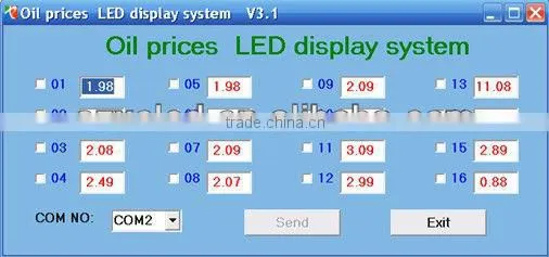 12 inch single face LED digital gas price signs
