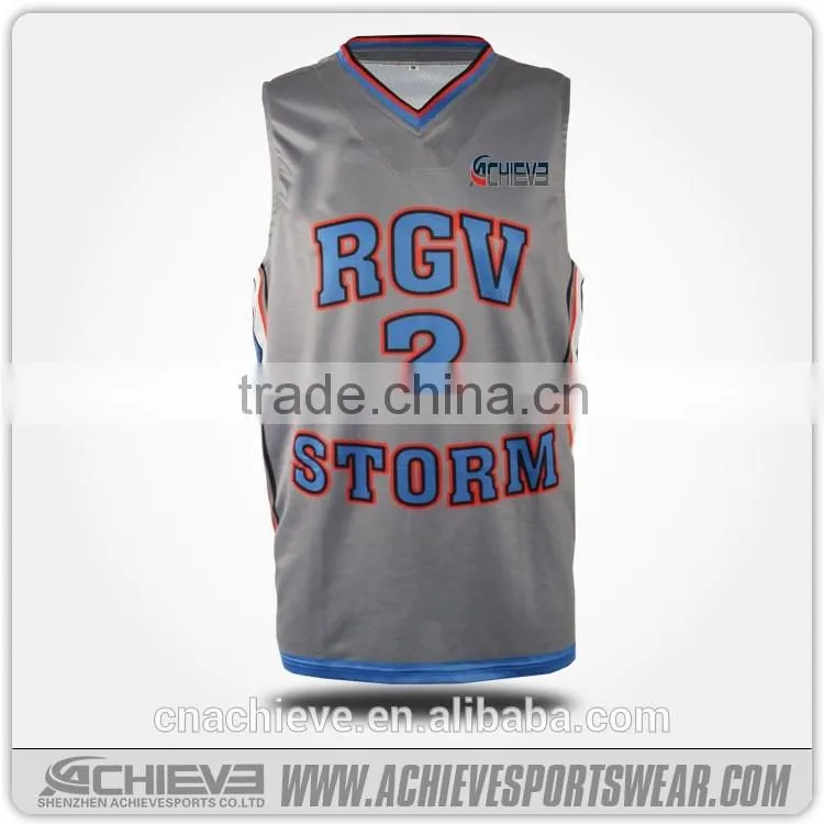 wholesale customized sublimated top quality comfortable basketball jersy