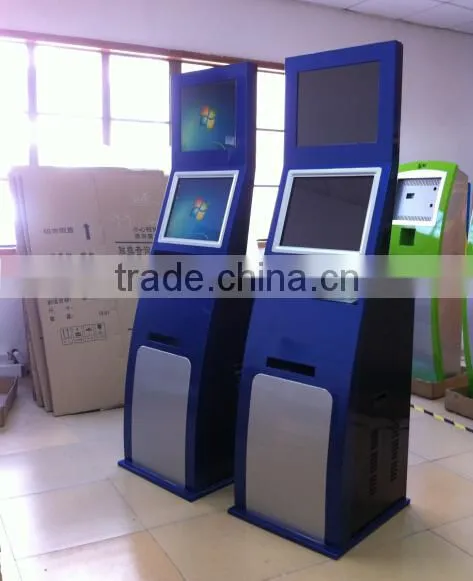 Double Monitor A4 Kiosk Laser printer Kiosk/Self Payment Kiosk With Card Reader