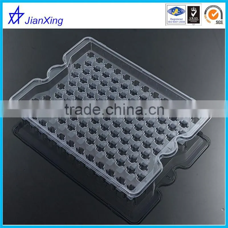 white pp parts inserted tray