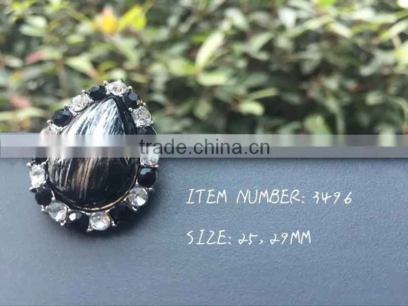 Hot sale new style acrylic rhinestone button five shapes cheap sewing plastic button