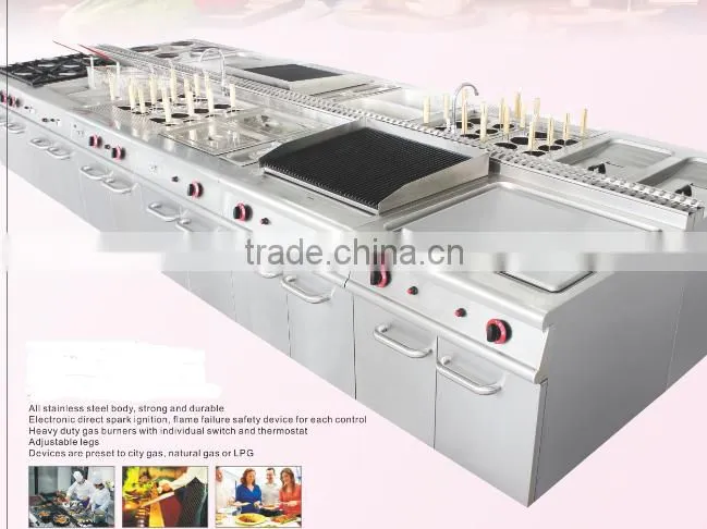 Free Standing 4-Burner Gas Cooker Range With Gas Oven Inside